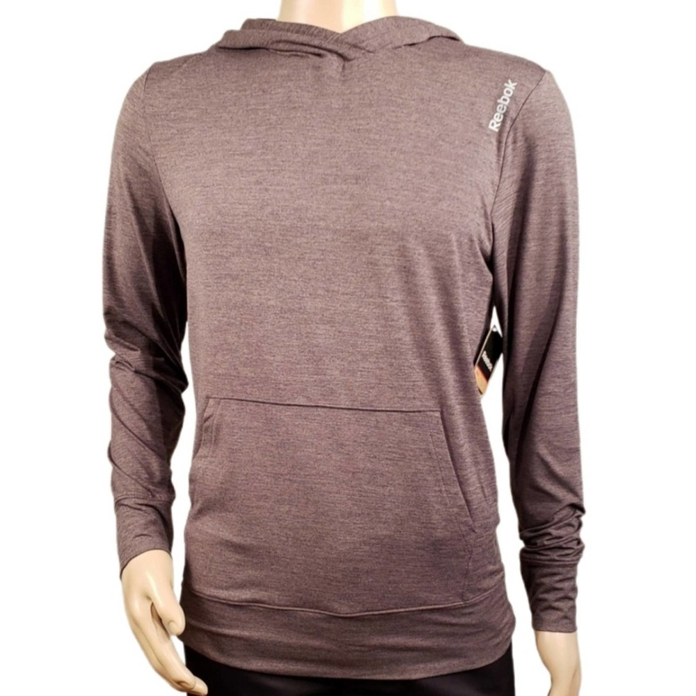 NWT Reebok Gray Super Soft Hoodie Moisture Wick Athleisure Men's Size Small